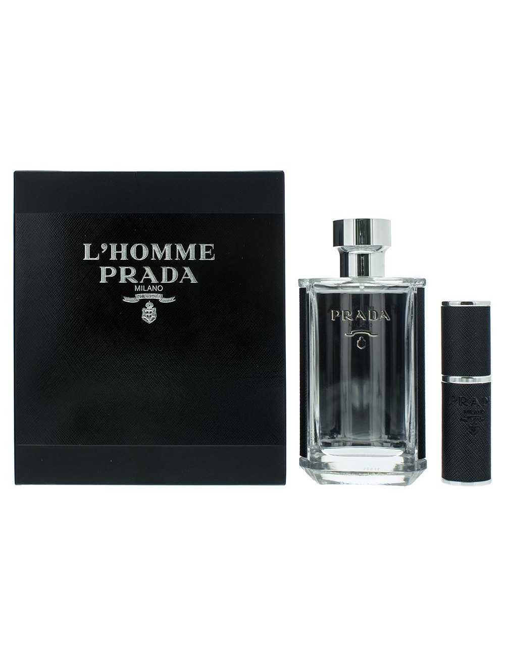 Prada L'Homme EDT 100 ml + EDT Travel 8 ml Prada - rosso.shop